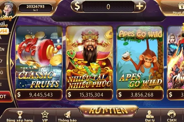 Slot game và Bắn cá Vin68