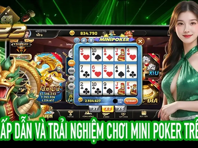 Hình ảnh bàn Blackjack với người chơi và dealer đang chia bài tại vin68
